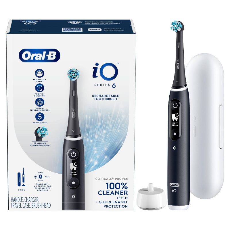 Oral-B iO6 Black Electric Toothbrush, 1 of 13