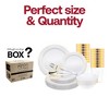 Smarty Had A Party White w/ Gold Vintage Plastic Tableware Set - 120 Sets - 3 of 4