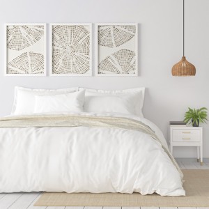 MAYEERTY Framed Abstract Coastal Rice Paper 3-piece Shadowbox Interior Wall Decor - 1 of 4
