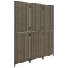 vidaXL Room Divider 3 Panels Gray Poly Rattan - 4 of 4