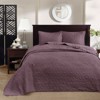 FIONECA Cottage Style Reversible Antimicrobial Bedding Set Fleur De Lis Embroidered Machine Washable Quilt Shams - 3 of 4