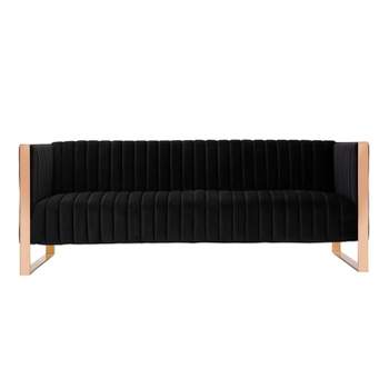 Trillium Velvet 3 Seater Sofa - Manhattan Comfort