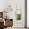 LuxenHome Rustic Birch Wood 4-Rung Blanket Ladder Brown - 3 of 4