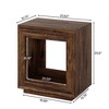 Brown Wood End Table Square Side Table Nightstands with Storage - 3 of 3