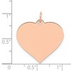 Black Bow Jewelry 14k Rose Gold Heart Disc Pendant, 24mm - 4 of 4