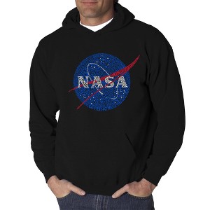 LA Pop Art Men's Word Art Hooded Sweatshirt - NASA's Most Notable Missions - 1 of 4