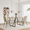 CENGHU Dining Chairs Set of 4, Modern Kitchen Dining Room Chairs, Upholstered Dining Accent Chairs with linen Cushion Seat & Metal Legs, Beige - 3 of 4