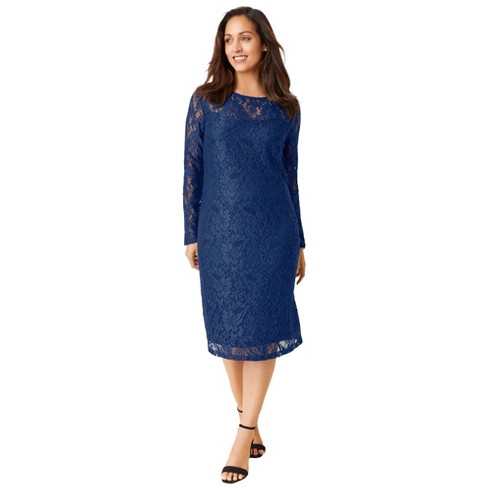 Jessica London Women's Plus Size Stretch Denim Maxi Dress