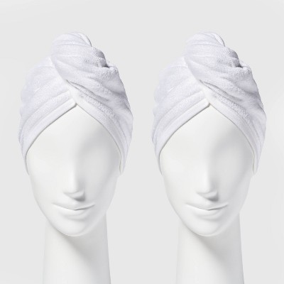 2pk Bath Hair Wrap Set White - Room Essentials™