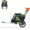 VisioGear 2-In-1 Bike Stroller, Foldable Dog Bike Stroller with Quick Release Wheels, Safety Leash for Medium Dogs, Green, 59"*26.75"*37.5" - 3 of 4