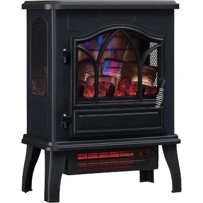 duraflame 3d black infrared electric fireplace stove - dfi-470-04.