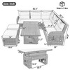 Outdoor Rattan Furniture Set, Patio Seating Group Conversation Set with Height-Adjustable Table and Recliner Seats -ModernLuxe - 3 of 4