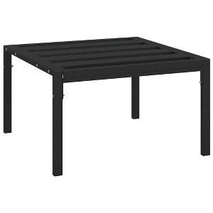 vidaXL Patio Furniture All-Weather Outdoor Metal Coffee Table Black Steel - 1 of 4