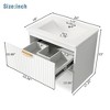 ALEXOUN 24" Freestanding Bathroom Vanity with Sink,Bathroom Storage Cabinet with 2-Tier Drawer & Undermount Ceramic Basin for Small Bathrooms - 3 of 4