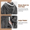Catalonia Woman Oversized Blanket Hoodie Sweatshirt Cape, Fluffy Soft Fleece Casual Batwing Coat Pullover Blanket, Cozy Gift for Wife Women - 3 of 4