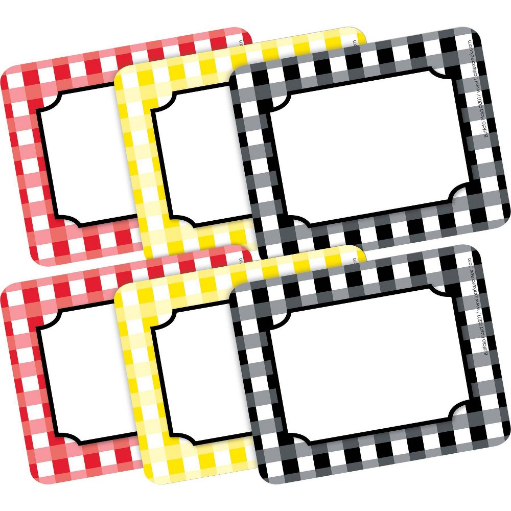 Photos - Educational Toy 2pk 45ea Buffalo Plaid Self-Adhesive Name Tag Labels - Versatile, Stylish,