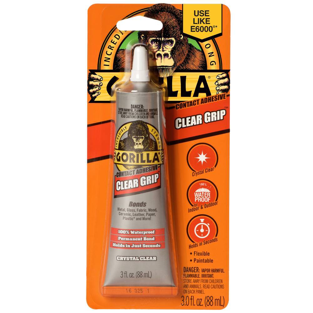 Gorilla Clear Grip Contact Adhesive  3 Ounce