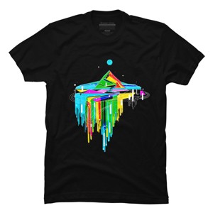 Men's Design By Humans rainbow mountain By kharmazero T-Shirt - 1 of 2