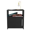 Kumasinova 23" Modern Nightstand with Shelf,Bedside Table with Single Door Cabinet,Wooden Night Stand with Metal Handles for Bedroom,Bedroom Furniture - 4 of 4
