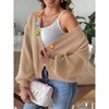 Coolmee Women's Floral Cardigan Print Button Down Long Sleeve V Neck Crop Cardigan Sweater - 3 of 4