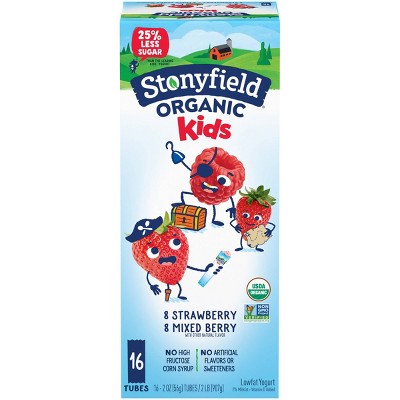 Stonyfield Organic Kid's Blueberry & Strawberry Kids' Yogurt Tubes ...