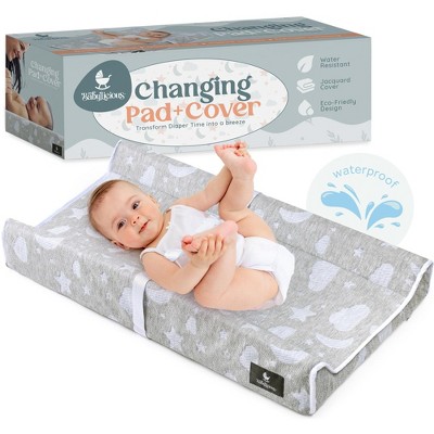 Babylicious Cotton Changing Pad – Soft, Breathable, Waterproof & Non-Slip, Removable Washable Cover