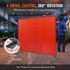 VEVOR Welding Screen with Frame, 6' x 8' Welding Curtain Screen,Flame-Resistant Vinyl Welding Protection Screen on 4 Swivel Wheels (2 Lockable), Red - 4 of 4