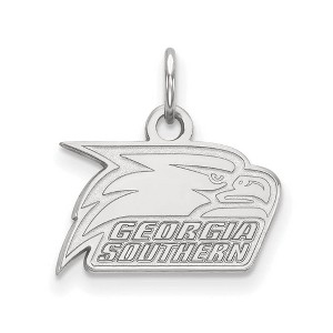 Black Bow Jewelry 14k White Gold Georgia Southern Eagles NCAA Extra Small Pendant - 1 of 3