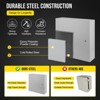 Garvee NEMA IP66 Weatherproof Electrical Box, 8"D x 24"W x 24"H, NEMA 4X Enclosure with Lock & Mounting Plate, Steel Junction Box for Indoor/Outdoor - 3 of 4