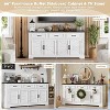 PAKASEPT 66" Large Buffet Sideboard Cabinet with 4 Doors and 3 Drawers,Buffet Table Coffee Bar Wine Bar Storage Cabinet - 4 of 4