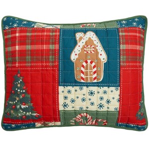 The Lakeside Collection Gingerbread Patchwork Quilt Ensemble - Standard Sham 1 Pieces - 1 of 1