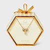 14K Gold Dipped Cubic Zirconia Rondelle Initial Necklace - A New Day™ Gold - 3 of 4