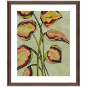 Kate and Laurel Framed Art Vibrant Foliage by Nikita Jariwala, 22x26, Florence Medium Brown - 1 of 4