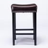 NicBex Set of 2 Bar Stools for Kitchen Island,PU Leather Farmhouse Counter Bar Stools,Bar Chairs for Dining Rooms,Kitchens Islands,Black/Brown/Gray - 2 of 4