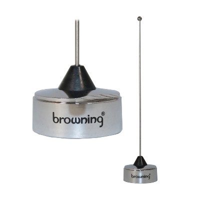 Browning® 200-Watt Pretuned 450 MHz to 470 MHz Tunable Nut-Type UHF Antenna with NMO Mounting in Silver