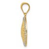 Black Bow Jewelry 14k Yellow Gold & White Rhodium Filigree Scroll Circle Pendant, 16mm - 2 of 4
