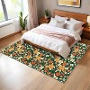 Washable Area Rug, Modern Floral Ultra-Thin Non Slip Soft Carpet for Living Room, Dining Room, or Kids Bedroom - 3 of 4