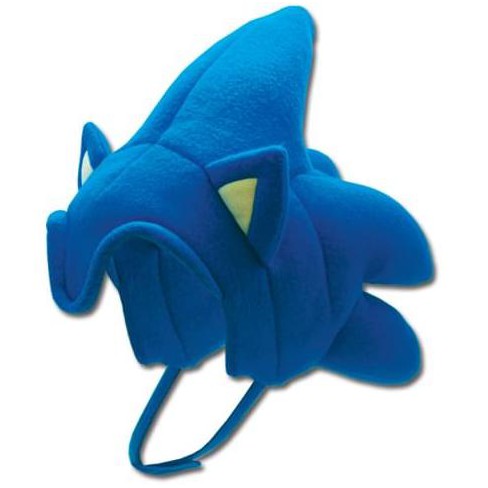 REAL Sonic the Hedgehog Great Eastern  GE-32355 Silver Sonic Head Fleece Cap Hat 