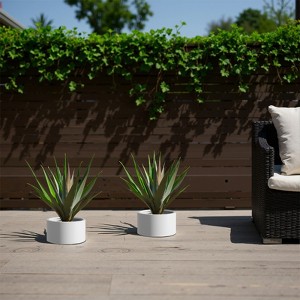 Spassway Indoor Outdoor Round Metal Planter Pot Planter Box Patio Garden Bed Black - 1 of 4