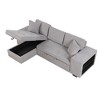 NicBex Modern Pull Out Sofa Bed Convertible Sleeper Sofa with Storage Chaise and 2 Stools for Living Room - 4 of 4