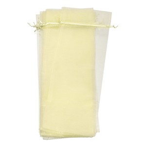 Unique Bargains Sheer Mesh Drawstring Gift Pouches Organza Wine Bags 12 Pcs 14.5"x5.5" - 1 of 4