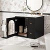 JUJABU 24" Wall-Mounted Bathroom Vanity with Ceramic Sink, 2 Drawers and Soft-Close Door - 3 of 4