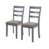 MAYEERTY Brown Wooden Kitchen Chairs with Wood Legs, Nonslip Foot Pads Upholsteres Armless Chairs Set of 2 - 3 of 4