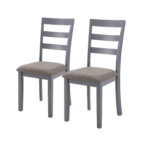 NicBex Farmhouse Dining Chairs Set of 2,Wood Kitchen Chairs with High Ladder Back,Non-Slip Foot Pads,Armless Chair for Kitchen,Office,Living Room - 1 of 4