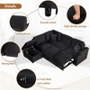 87.4" L Shape Sectional Sleeper Sofa Bed, 2 in 1 Pull Out Sofa Couch with Storage Ottoman, Cup Holder and USB Port-ModernLuxe - 4 of 4