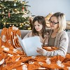 Lomsoe Christmas Throw Blanket, Winter Xmas Holiday Festival Cute Plaid Snowman Santa Gingerbread Blanket for Women Men. - 2 of 4
