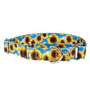 Country Brook Petz Sunflowers Reflective Martingale Dog Collar