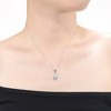Exquisite white gold plated necklace with a cubic zirconia pear rain droplet and infinity love knot pendant for a touch of timeless elegance - 2 of 4