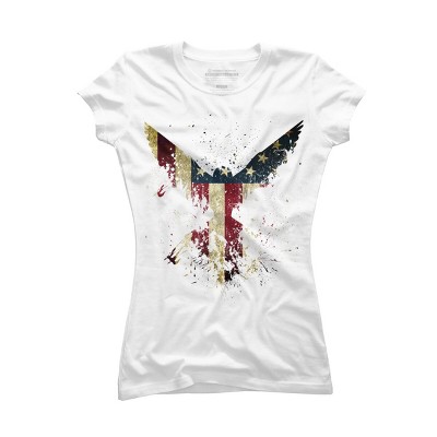 Junior's Design By Humans M'erica Eagle By designpro44 T-Shirt