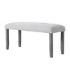 Kumasinova 39.75" Tufted End of Bed Bench,Modern Entryway Bench with Linen Fabric,Multi-Functional Dining Benches for Bedroom,Living Room - 4 of 4